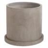 Marta Pot - Heavy Concrete Cylinder Wide Saucer