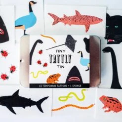 Tiny Animal Tattoo Tin By TATTLY -Cloud-Hidden Plants s753278155256112669 p1276 i8 w900