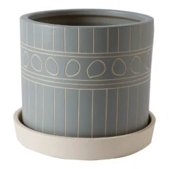 YONA POT With Saucer By Accent Decor