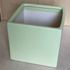 6 Inch Cube Planter - Pale Lime / Chartreuse