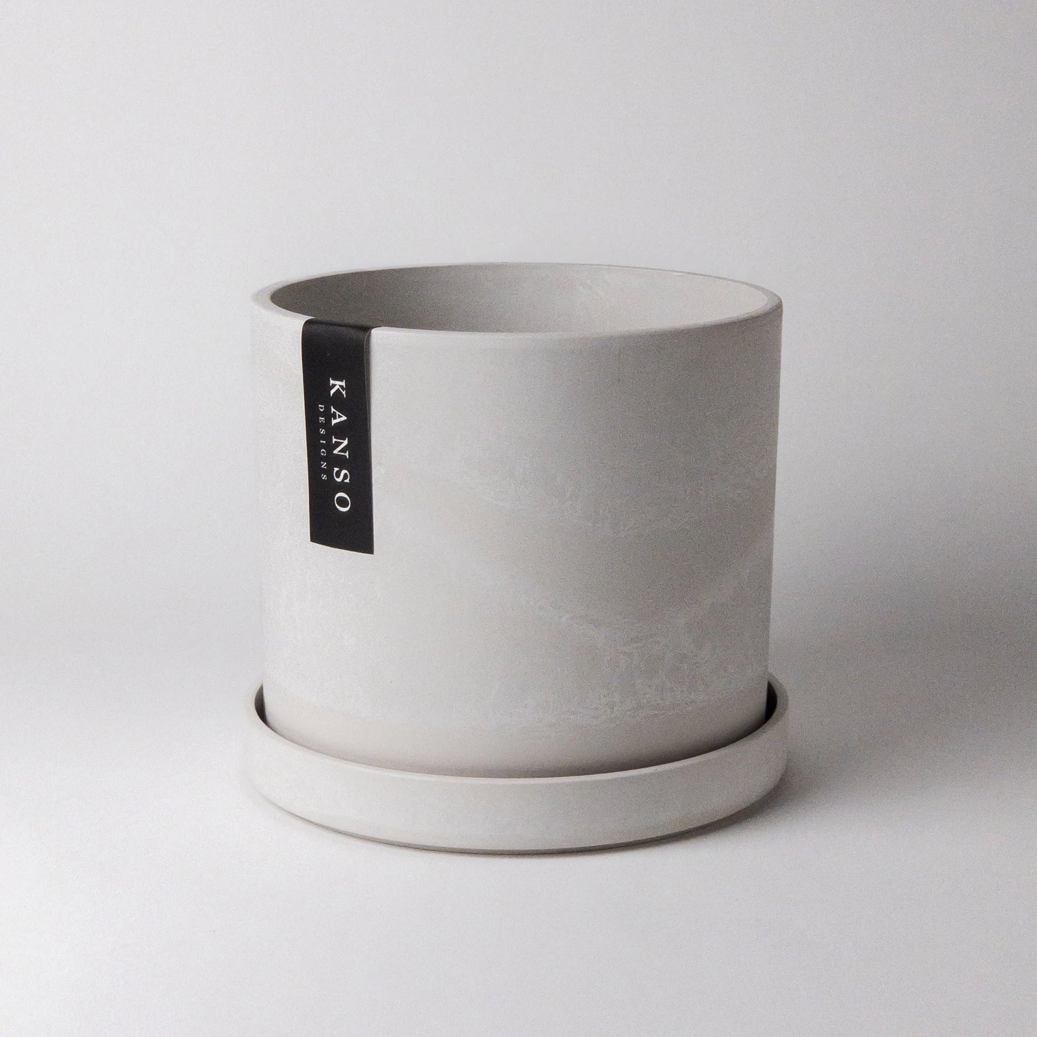 KANSO Earth Tones - 7" | White Stone | Signature Planters & Saucer 1 KANSO Earth Tones - 7" | White Stone | Signature Planters & Saucer