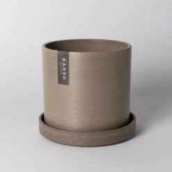 KANSO Earth Tones - 7" | Beachwood | Signature Planters & Saucer