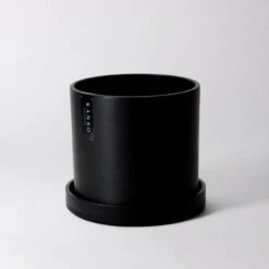 KANSO Earth Tones - 7" | Black | Signature Planter & Saucer