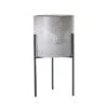 Veranda Speckled Ceramic Pot With Metal Stand