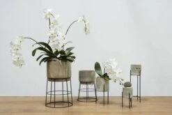 Veranda Speckled Ceramic Pot With Metal Stand -Cloud-Hidden Plants s753278155256112669 p577 i5 w400