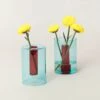 BLOCK DESIGN Reversible Glass Vase - Small - Blue And Red