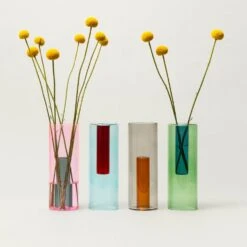 BLOCK DESIGN Reversible Glass Vase - Large- Blue And Red -Cloud-Hidden Plants s753278155256112669 p640 i2 w750