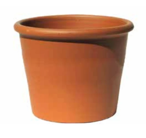 Round Rimmed Terracotta Cylinder Pots 1 Round Rimmed Terracotta Cylinder Pots