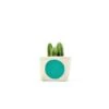 Turquoise Dot 3 Inch Canvas Planter By GRAY GREEN GOODS